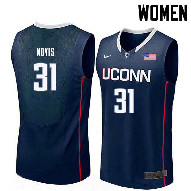 Women Uconn Huskies #31 Mike Noyes College Basketball Jerseys-Navy